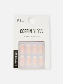 Kunstnägel|Primark PS… Glänzende Kunstnägel Nude
