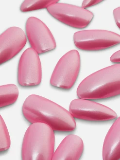 Kunstnägel|Primark PS… Glänzende, Spitze Kunstnägel Rosa