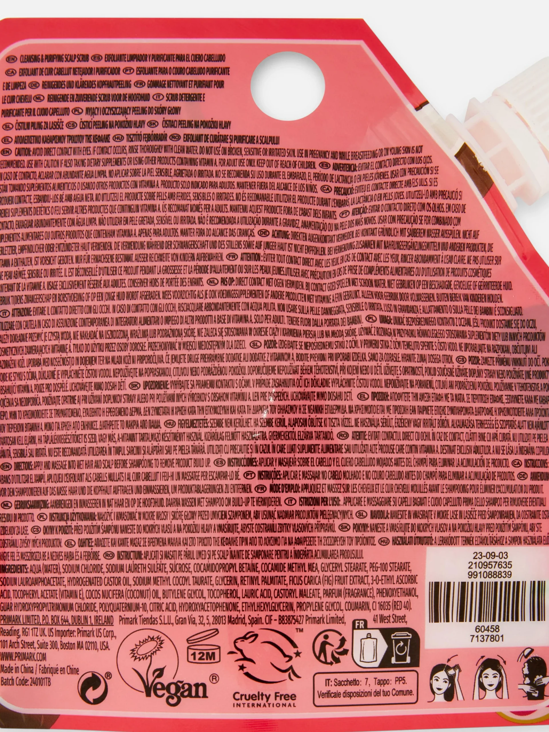 Behandlungen|Primark PS… Reinigendes Kopfhautpeeling Rosa