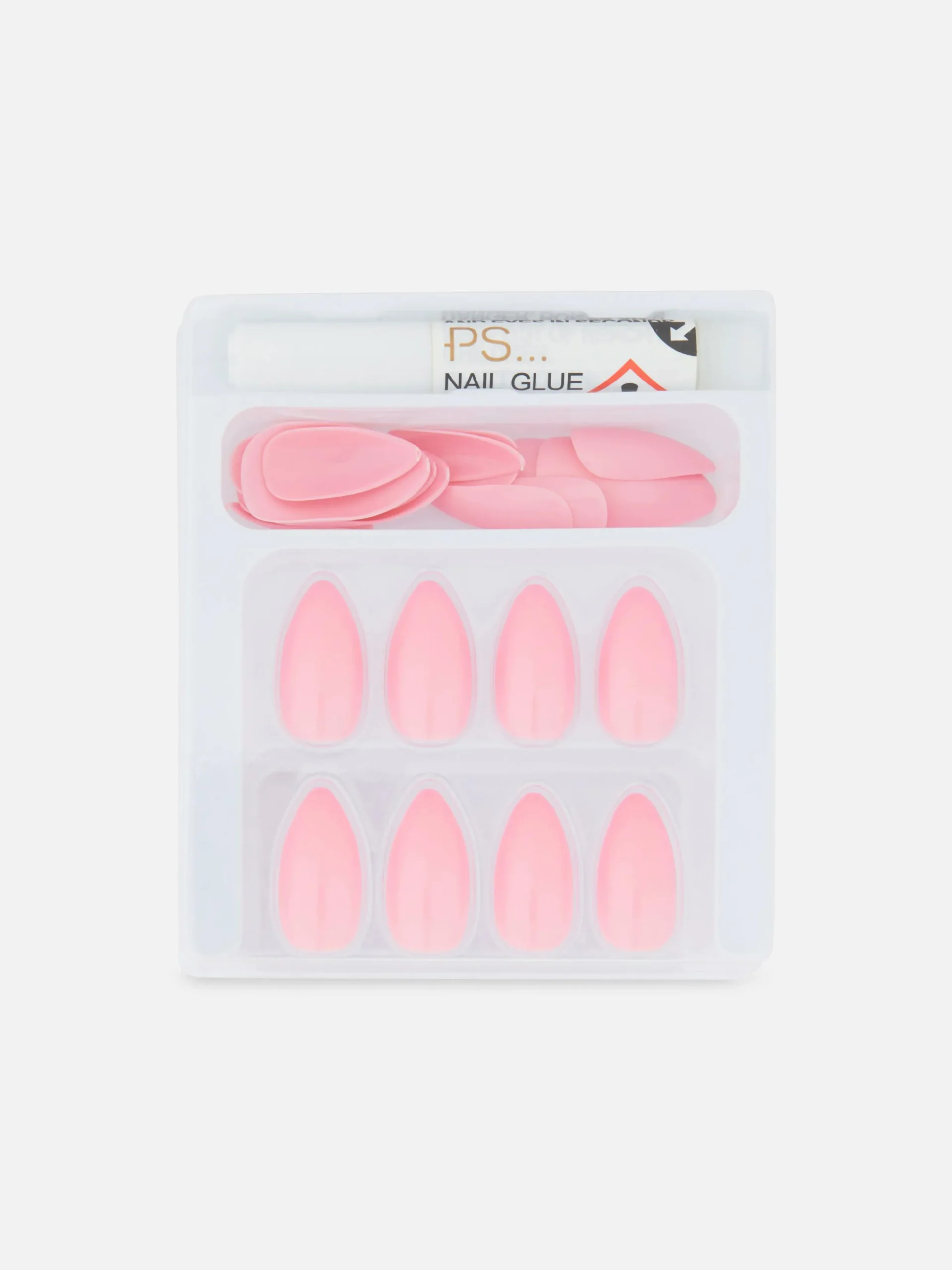 Kunstnägel|Primark PS… Spitze, Glänzende Kunstnägel Rosa