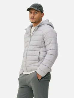 Jacken Und Mäntel|Primark Pufferjacke Mit Kapuze Hellgrau