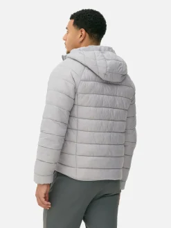 Jacken Und Mäntel|Primark Pufferjacke Mit Kapuze Hellgrau