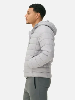 Jacken Und Mäntel|Primark Pufferjacke Mit Kapuze Hellgrau