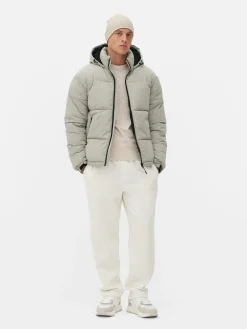 Jacken Und Mäntel|Primark Pufferjacke Mit Karomuster Hellgrau