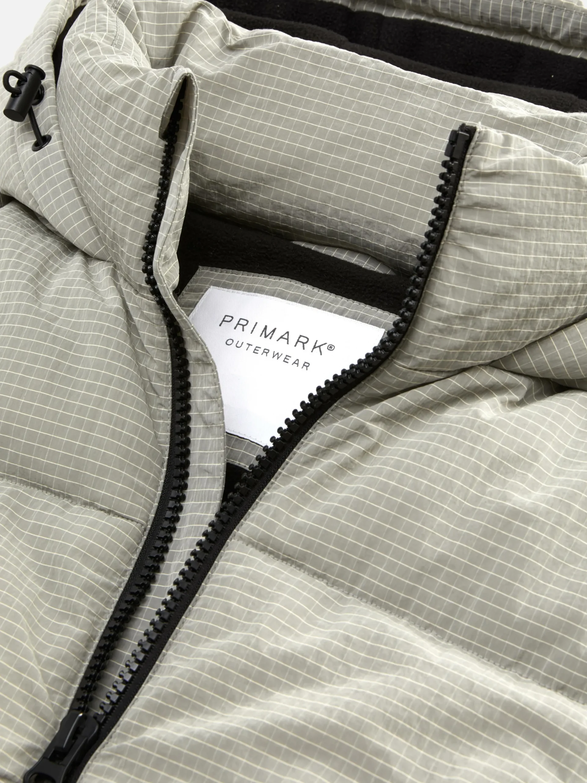 Jacken Und Mäntel|Primark Pufferjacke Mit Karomuster Hellgrau