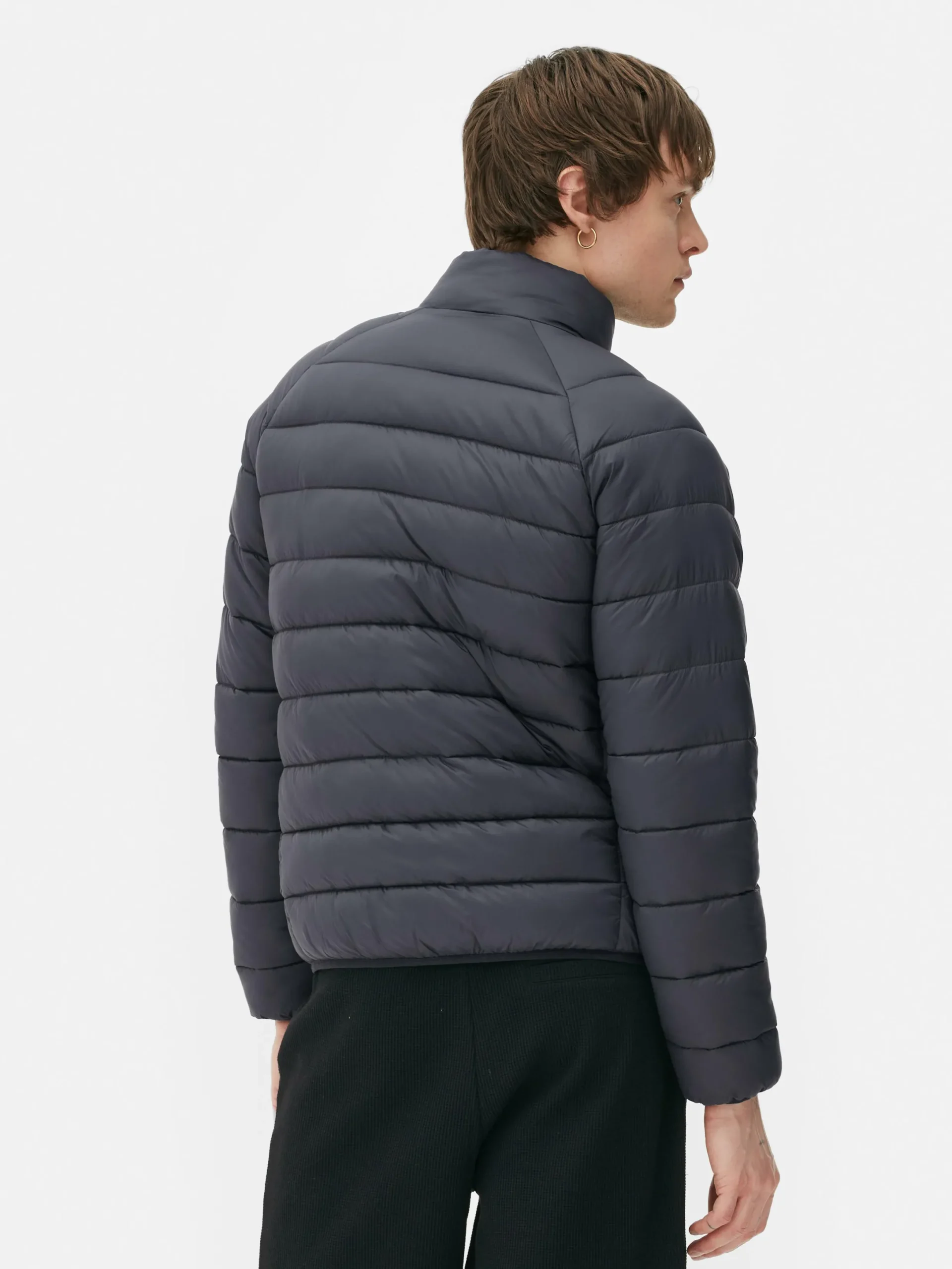 Jacken Und Mäntel|Primark Pufferjacke Mit Trichterkragen Anthrazitfarben