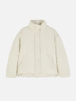 Jacken Und Mäntel|Primark Pufferjacke Mit Trichterkragen Steinfarben