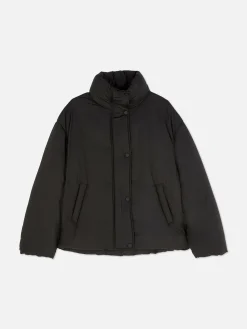 Jacken Und Mäntel|Primark Pufferjacke Mit Trichterkragen Schwarz