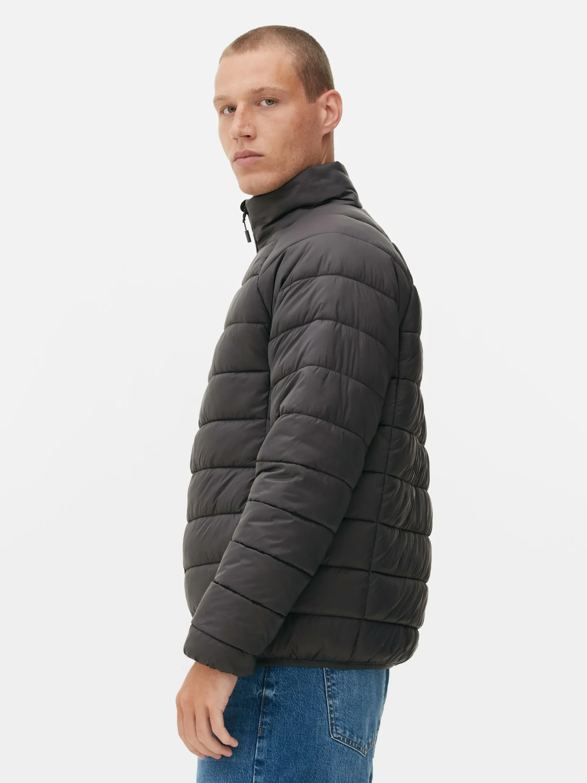 Jacken Und Mäntel|Primark Pufferjacke Mit Trichterkragen Anthrazitfarben