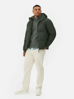 Jacken Und Mäntel|Primark Pufferjacke Mit Zwei-Wege-Reißverschluss Khakifarben