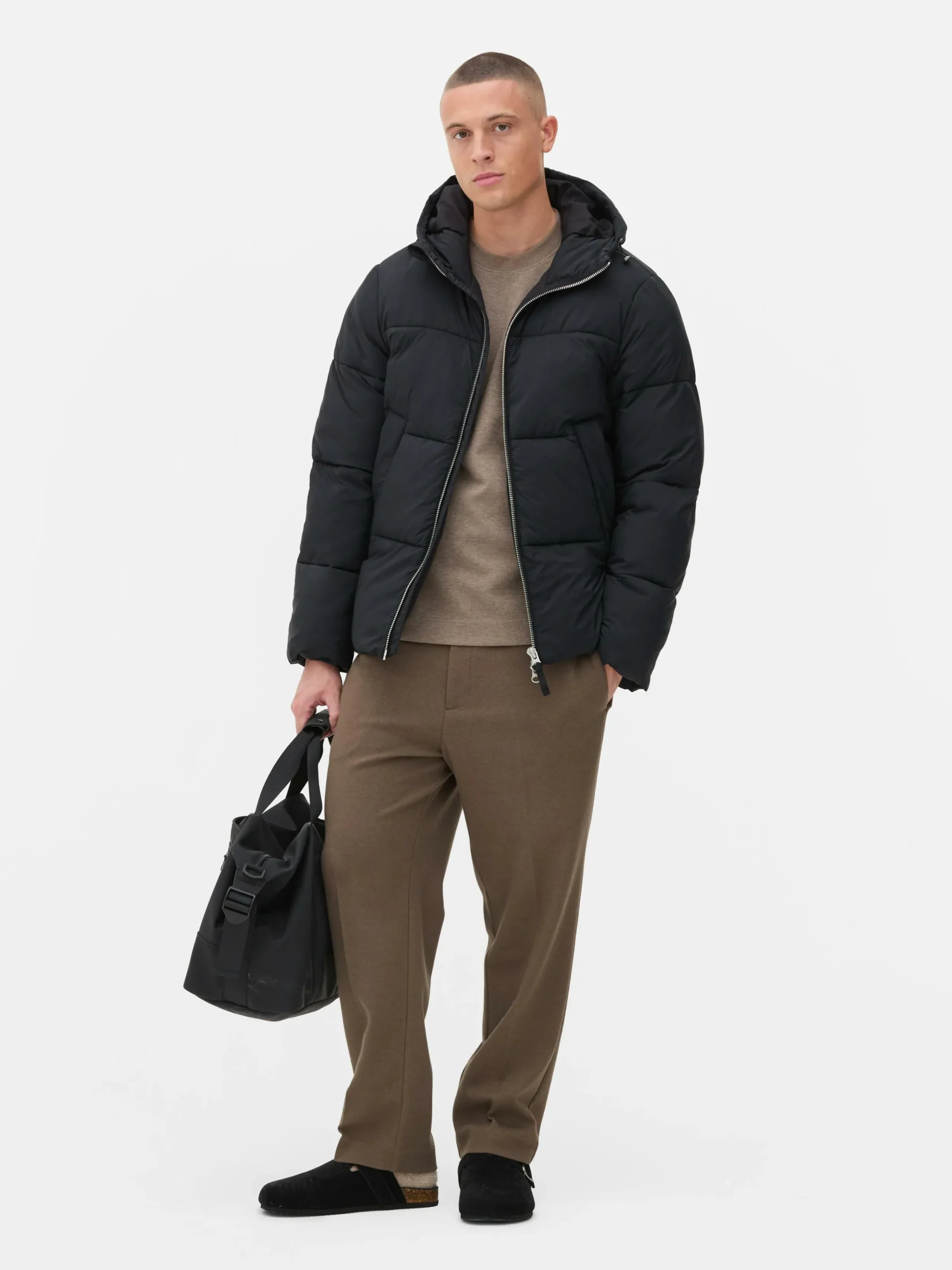 Jacken Und Mäntel|Primark Pufferjacke Mit Zwei-Wege-Reißverschluss Schwarz