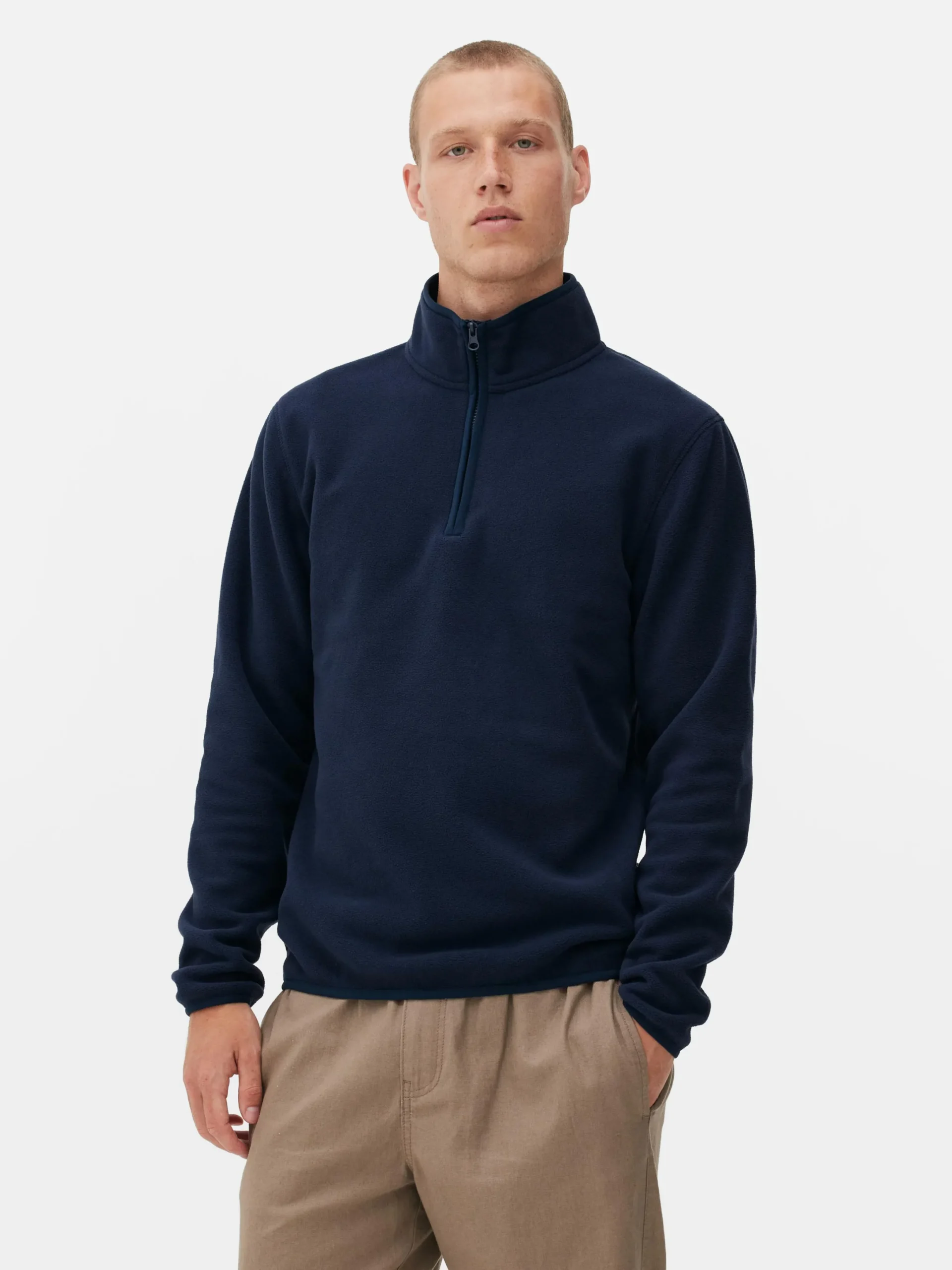 Pullover Und Cardigans|Hoodies Und Sweatshirts|Primark Pullover Aus Fleece Mit Halbem Reißverschluss Marineblau