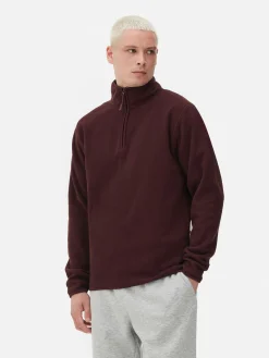 Pullover Und Cardigans|Hoodies Und Sweatshirts|Primark Pullover Aus Fleece Mit Halbem Reißverschluss Burgunderrot