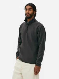 Pullover Und Cardigans|Hoodies Und Sweatshirts|Primark Pullover Aus Fleece Mit Halbem Reißverschluss Anthrazitfarben