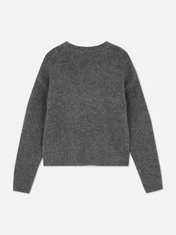 Pullover Und Cardigans|Primark Pullover Aus Samt Mit Schleifenverzierung Anthrazitfarben