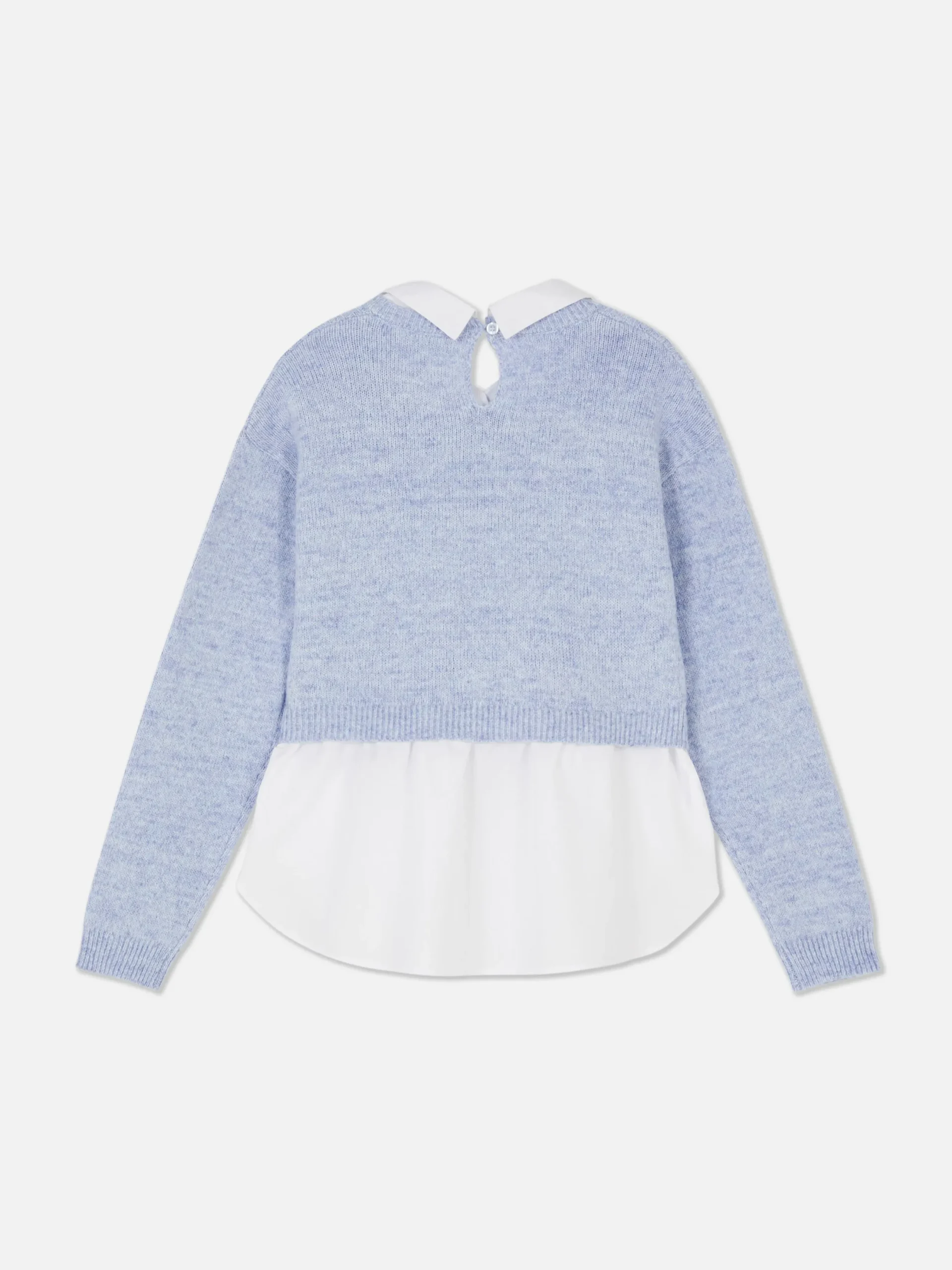 Pullover Und Cardigans|Primark Pullover Mit Hemdlage Blau