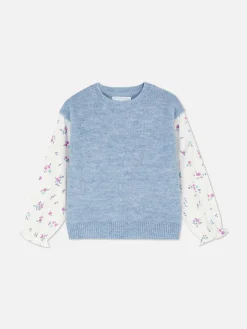 Pullover Und Cardigans|Primark Pullover Mit Kontrastärmeln Blau