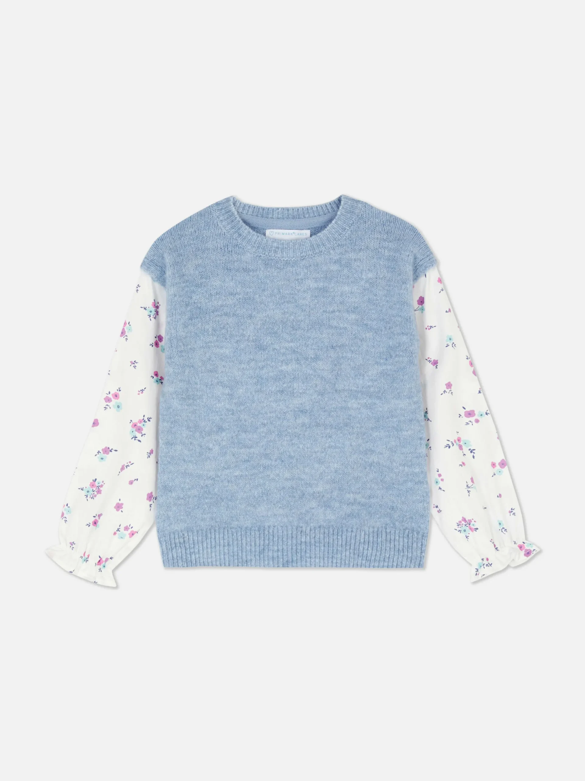 Pullover Und Cardigans|Primark Pullover Mit Kontrastärmeln Blau