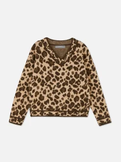 Pullover Und Cardigans|Primark Pullover Mit Leopardenmuster Und V-Ausschnitt Multi