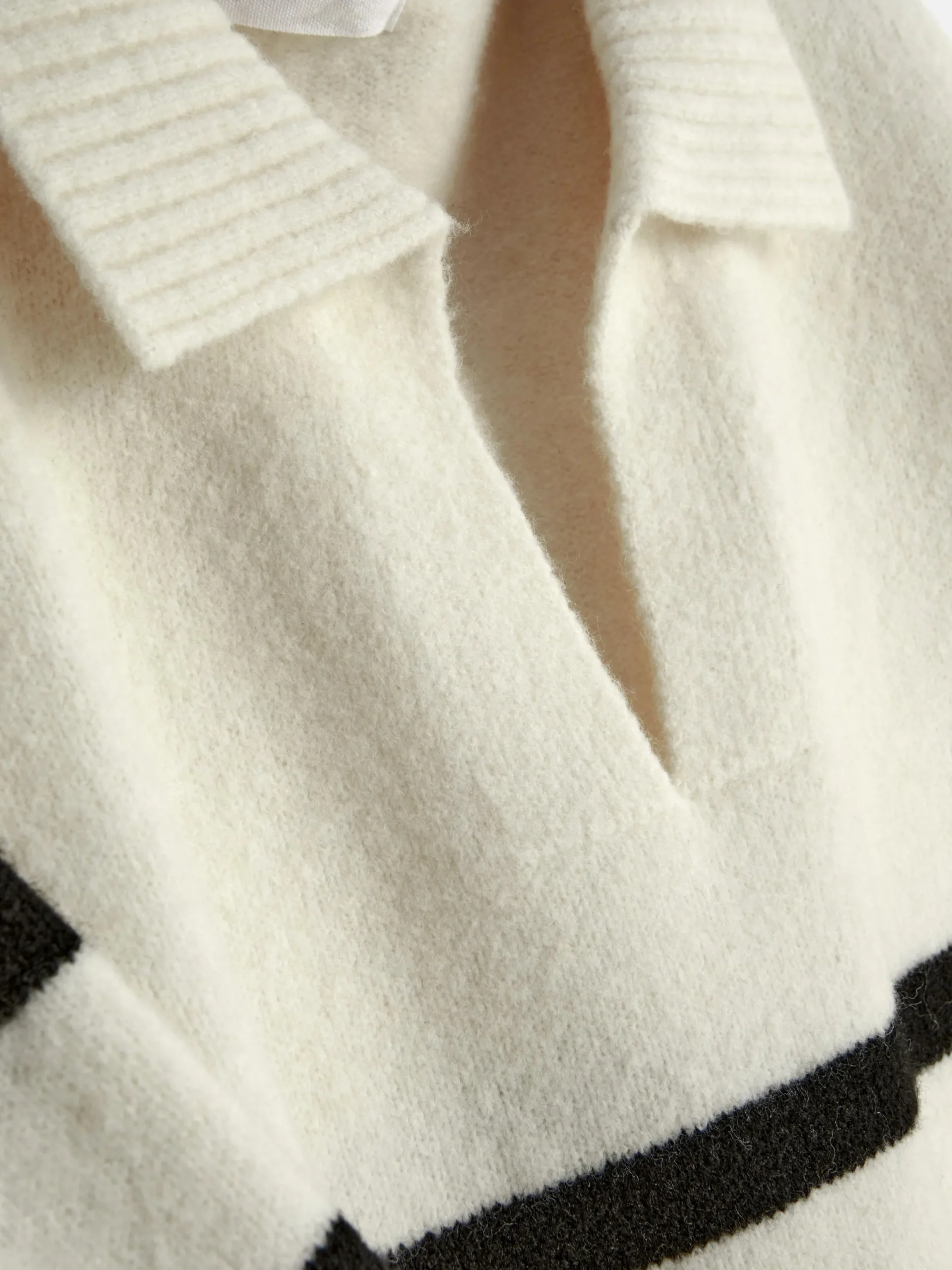 Pullover Und Cardigans|Primark Pullover Mit Polokragen Und Streifen Elfenbeinfarben