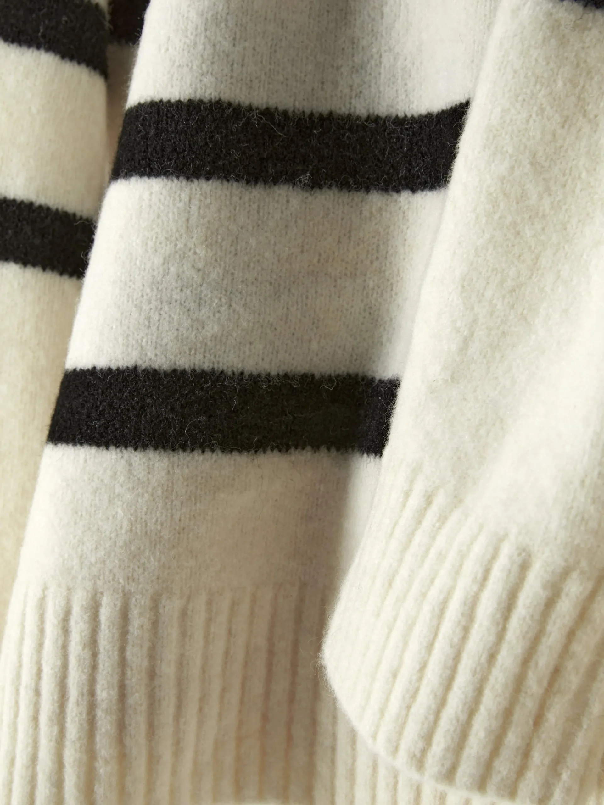 Pullover Und Cardigans|Primark Pullover Mit Polokragen Und Streifen Elfenbeinfarben