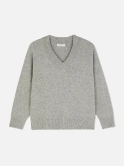 Pullover Und Cardigans|Primark Pullover Mit V-Ausschnitt Grau