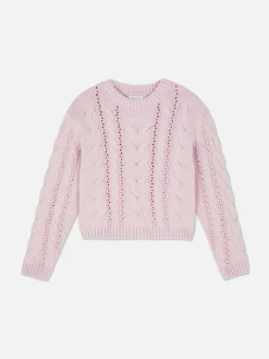 Pullover Und Cardigans|Primark Pullover Mit Zopfmuster Hellrosa