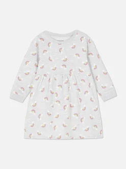 Kleider Und Röcke|Primark Pulloverkleid Mit Regenbogenmuster Grau meliert