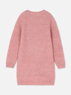 Kleider|Primark Pulloverkleid Und Strumpfhose Mit Ballerinas-Motiv Pink
