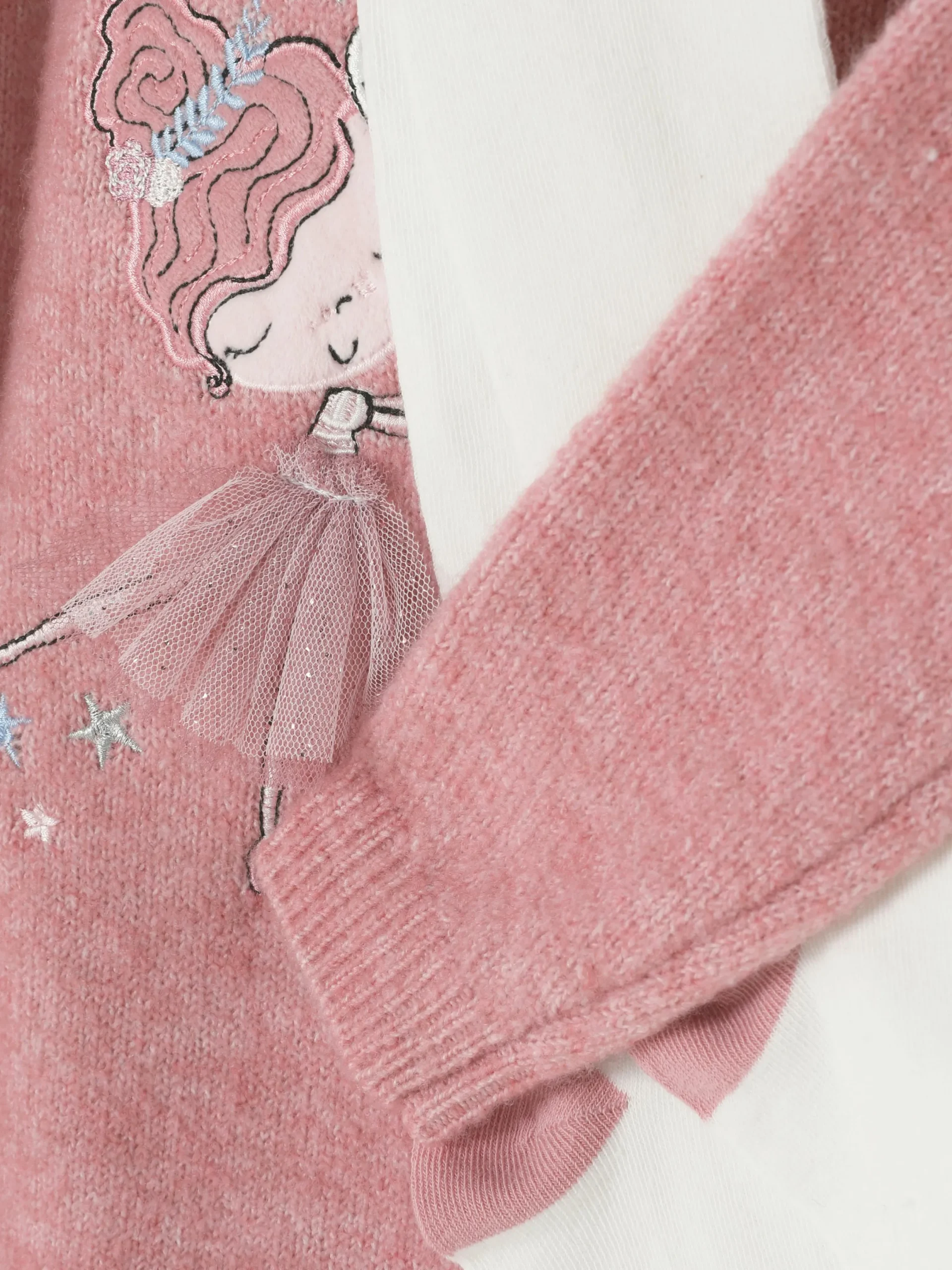 Kleider|Primark Pulloverkleid Und Strumpfhose Mit Ballerinas-Motiv Pink
