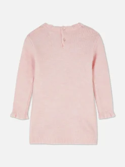 Kleider Und Röcke|Primark Pulloverkleid Und Strumpfhose Aus Strick Mit Häschen Rosa
