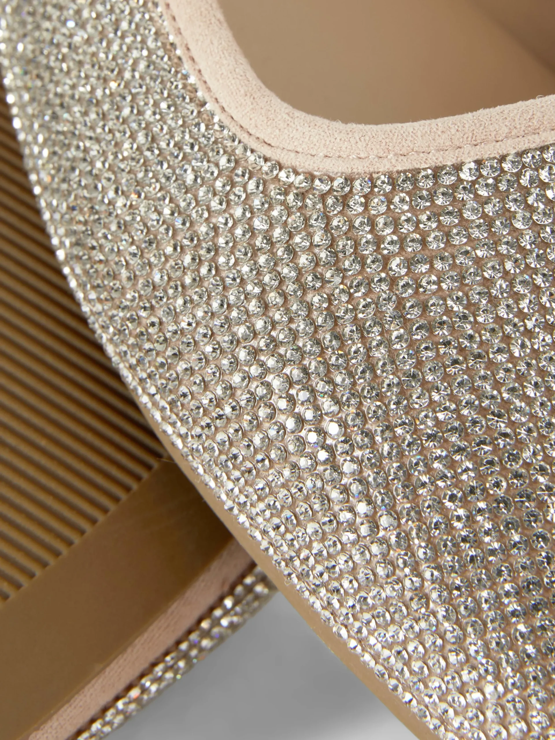 Flache Schuhe|Primark Pumps Mit Eckiger Zehenpartie Und Nieten Hellrosa