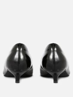 Gothic-Kleidung|Heels|Primark Pumps Mit Kitten-Heel Schwarz