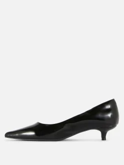 Gothic-Kleidung|Heels|Primark Pumps Mit Kitten-Heel Schwarz