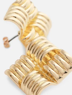 Schmuck|Primark Quadratische Ohrstecker In Kissen-Optik Gelb