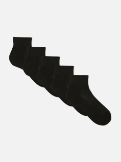 Socken|Primark Quarter Crew Socken, 5er-Pack Schwarz