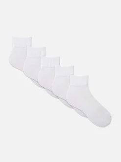 Socken|Sportbekleidung|Primark Quarter Crew Socken, 5er-Pack Weiß