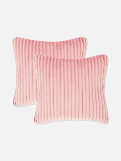 Kissen Und Bezüge|Primark Rechteckige Kissen Mit Rippenstruktur, 2er-Pack Rosa