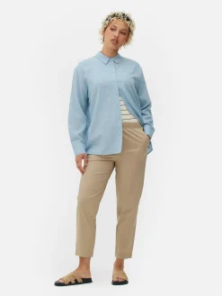 Blusen|Primark Regular-Fit-Hemd Mit Knopfleiste Blau