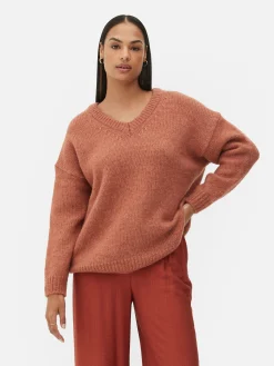 Pullover Und Cardigans|Primark Regular-Fit-Pullover Mit V-Ausschnitt Terrakottafarben