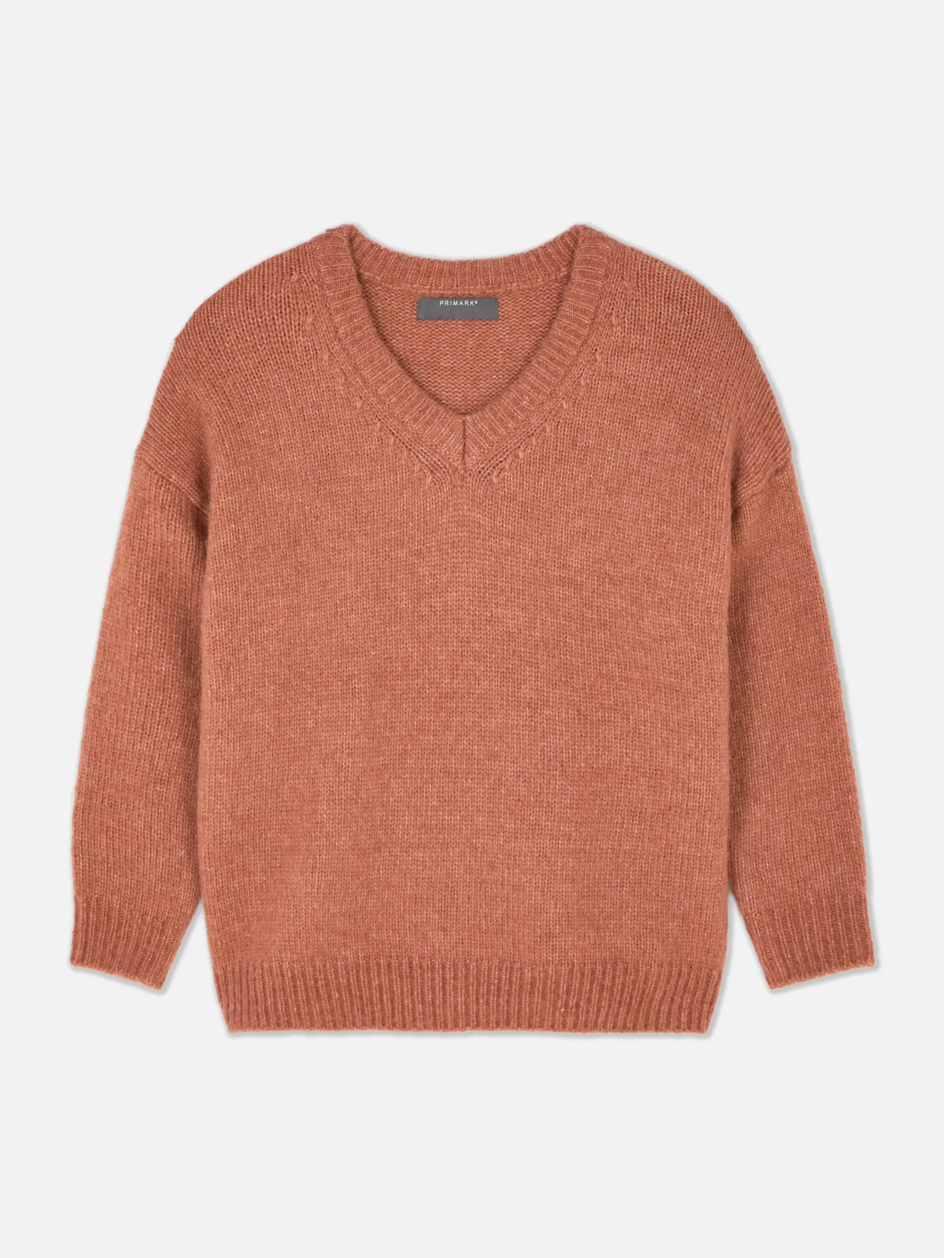 Pullover Und Cardigans|Primark Regular-Fit-Pullover Mit V-Ausschnitt Terrakottafarben