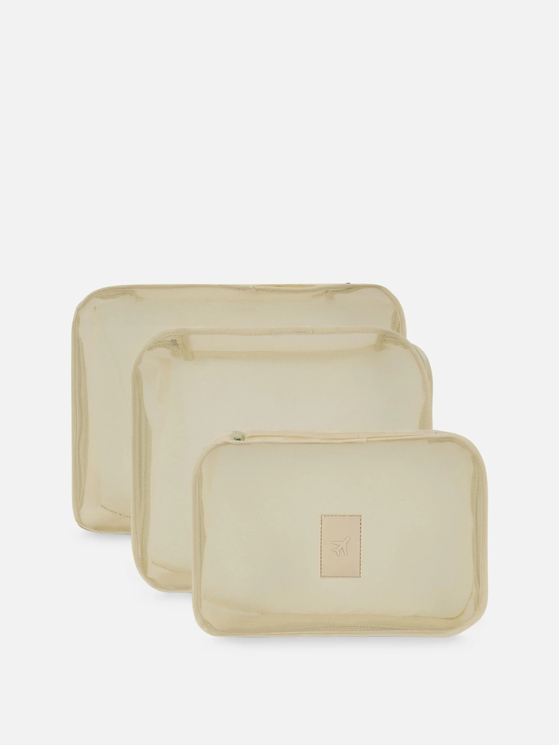 Reiseaccessoires|Primark Reisetäschchen, 3er-Pack Beige