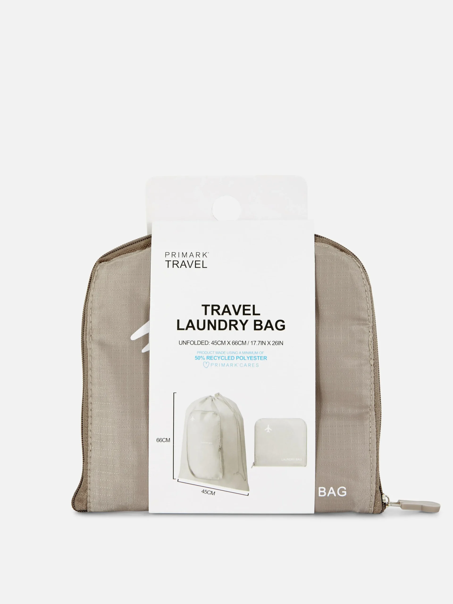 Reiseaccessoires|Primark Reise-Wäschesack Beige