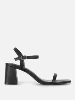Heels|Primark Riemchensandaletten Mit Blockabsatz Schwarz