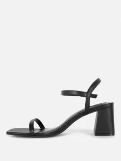 Heels|Primark Riemchensandaletten Mit Blockabsatz Schwarz