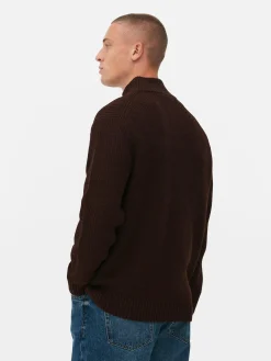 Pullover Und Cardigans|Primark Rippenstrick-Pullover Mit Reißverschluss Braun