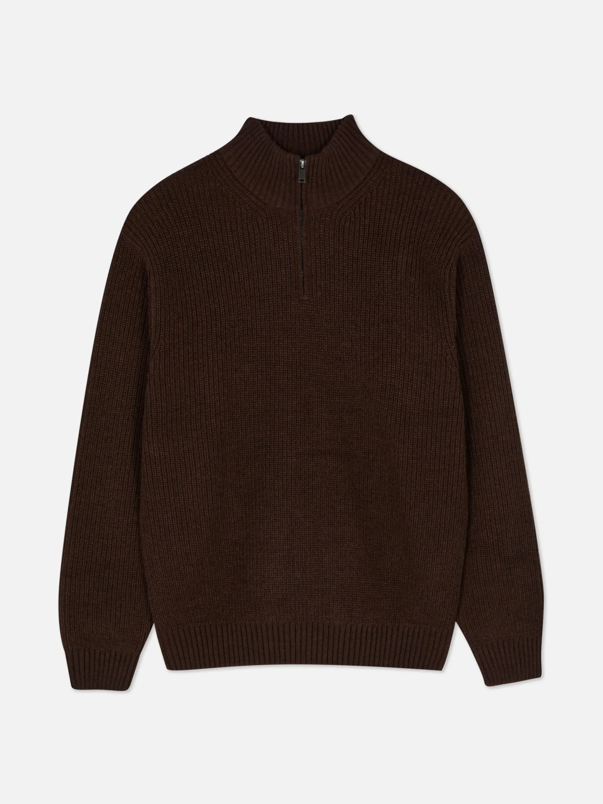 Pullover Und Cardigans|Primark Rippenstrick-Pullover Mit Reißverschluss Braun