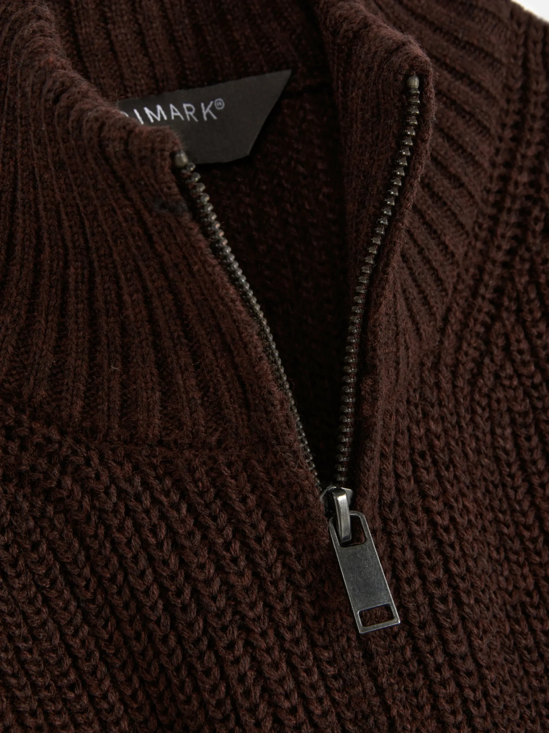 Pullover Und Cardigans|Primark Rippenstrick-Pullover Mit Reißverschluss Braun