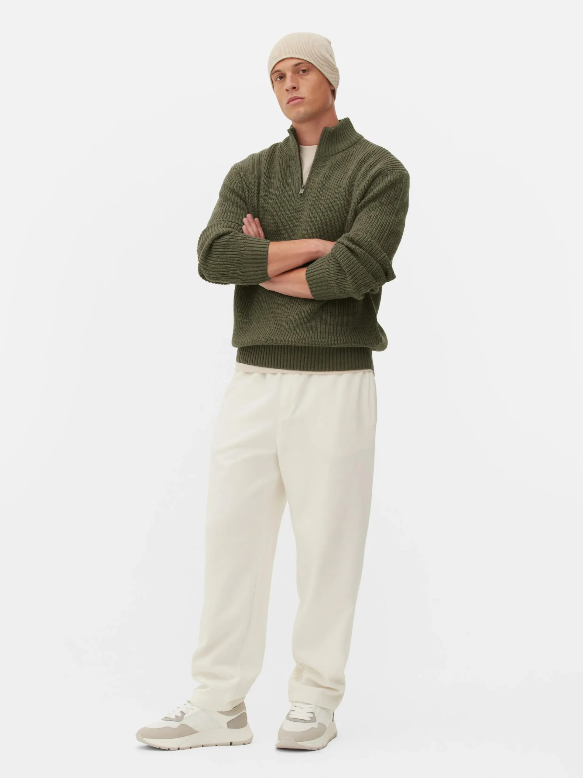 Pullover Und Cardigans|Primark Rippenstrick-Pullover Mit Reißverschluss Grün