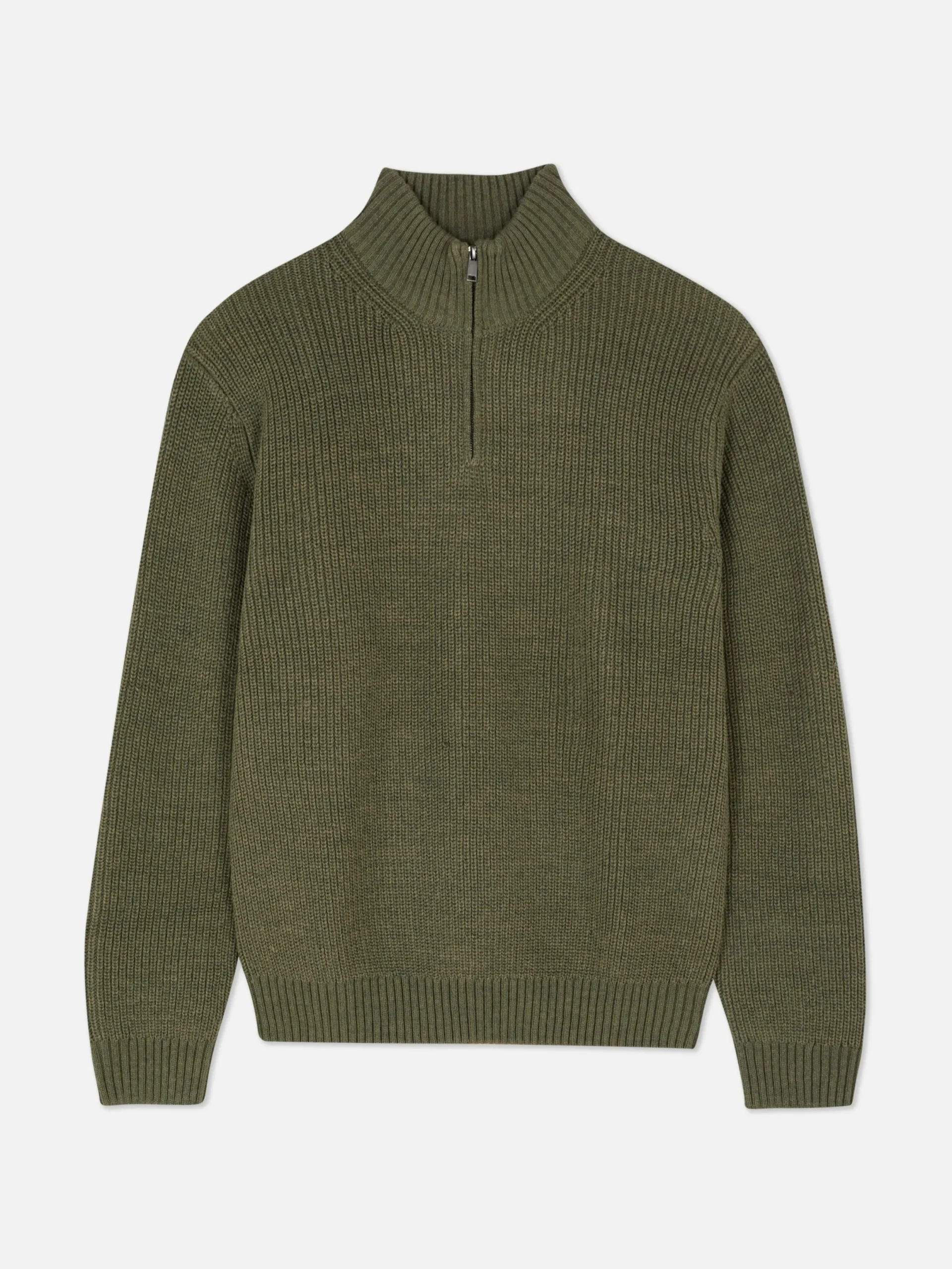 Pullover Und Cardigans|Primark Rippenstrick-Pullover Mit Reißverschluss Grün